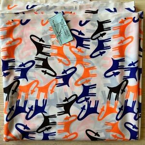 Fabric VINTAGE RARE Giraffe? Cat? Horse? Animal Print (B2)